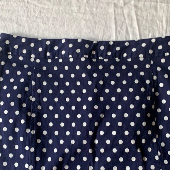 POMELO Navy w White Polka Dot Pencil Skirt-L - Picture 2 of 7
